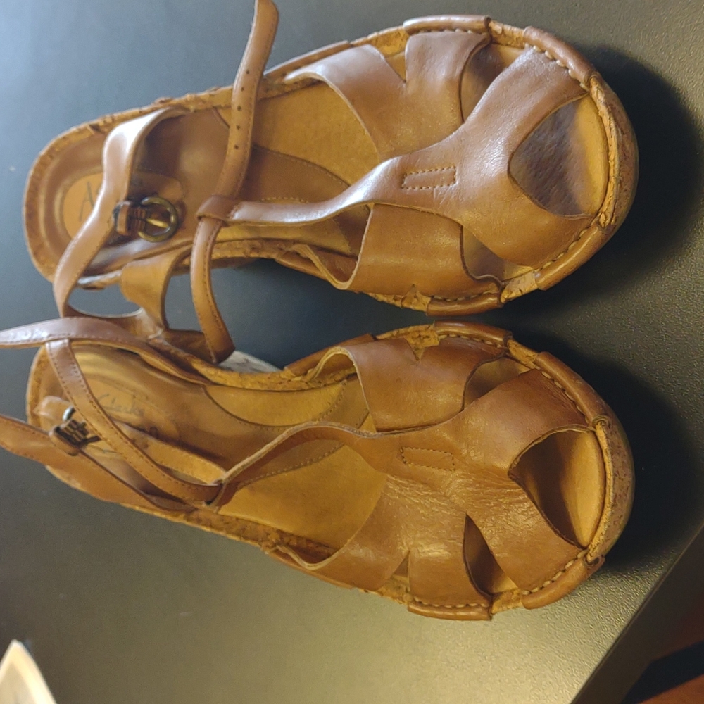 Clark's artisan wedge size 9 have some signs of wear still good condition